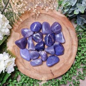 Lazulite Tumbled Stone, Crystal Gemstone Polished Natural High Quality Grade Mineral Rock Insight Mental Clarity Higher Awareness Third Eye