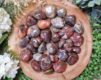 Fire Mountain Rhyolite Tumbled Stone Crystal Gemstone Polished Natural High Quality Mineral Rock Transformation Inner Strength Creative Flow