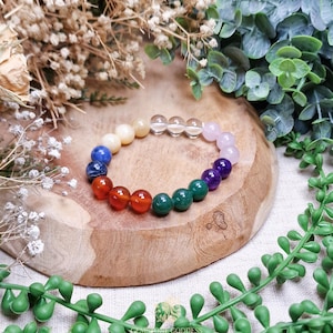 7 Chakra Bracelet 10mm | Energy Balance Healing Grounding Spiritual Connection Vibes High Quality Genuine Gemstone Crystal Jewelry Men Women