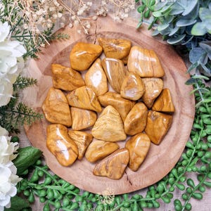 Yellow Jasper Tumbled Stone, Crystal Gemstone Polished Natural Quality Mineral Rock Confidence Joy Protection Positivity Leo South Africa