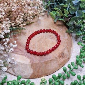 Carnelian Bracelet 6mm Vitality Confidence Creativity Motivation Sacral Root Chakra High Quality Genuine Gemstone Crystal Jewelry Men Women