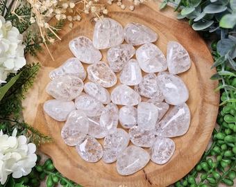 Fire and Ice Quartz Tumbled Stone, Crystal Gemstone Polished Natural High Quality Grade Mineral Rock Soul Awakening Lightbody Activation