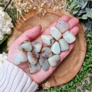 Light Green Chalcedony Tumbled Stone, Crystal Gemstone Polished Natural High Quality Grade Mineral Rock Citrus Lime Chalcedony Turkey Hope