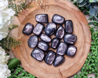 Hypersthene Tumbled Stone, Crystal Gemstone Polished Natural High Quality Mineral Rock Canada Calm Strength Psychic Protection Intuition