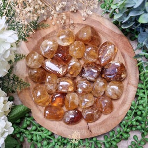 Honey Calcite Tumbled Stone Crystal Gemstone Polished Natural High Quality Grade Mineral Rock Motivation Healing Manifestation Energy Boost