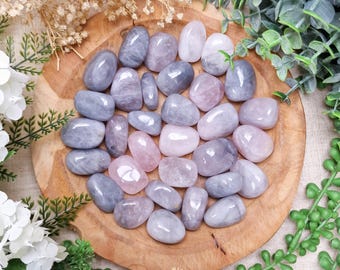Luna Rose Tumbled Stone, Crystal Gemstone Polished Natural High Quality Grade Mineral Rock Rose Quartz Moonstone Lunar Energy Moon Phases