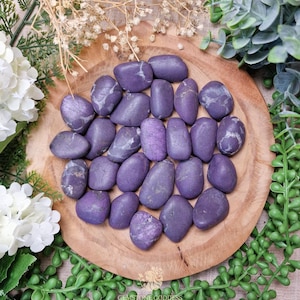 Purpurite Tumbled Stone, Crystal Gemstone Polished Natural High Quality Grade Mineral Rock Matte Authentic Expression Liberation Inner Voice