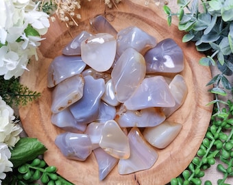 Agate Tumbled Stone, Crystal Gemstone Polished Natural High Quality Grade Mineral Rock Brazil Balance Grounding Healing Protection Strength