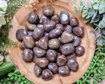 Bamboo Jasper Tumbled Stone, Crystal Gemstone Polished Natural High Quality Grade Mineral Rock Brazil Root Sacral Chakra Taurus Virgo Zodiac