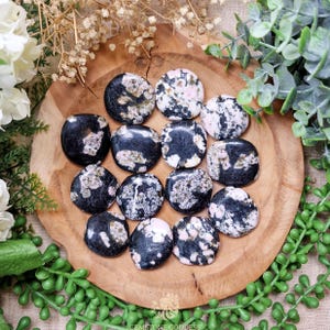 Khyber Pocket Stone | Palm Stone Hand Gemstone Crystal Rock Gift Her Him Polished Smooth Stone Flat Disk Worry Stone Pocket Hug Spiritual