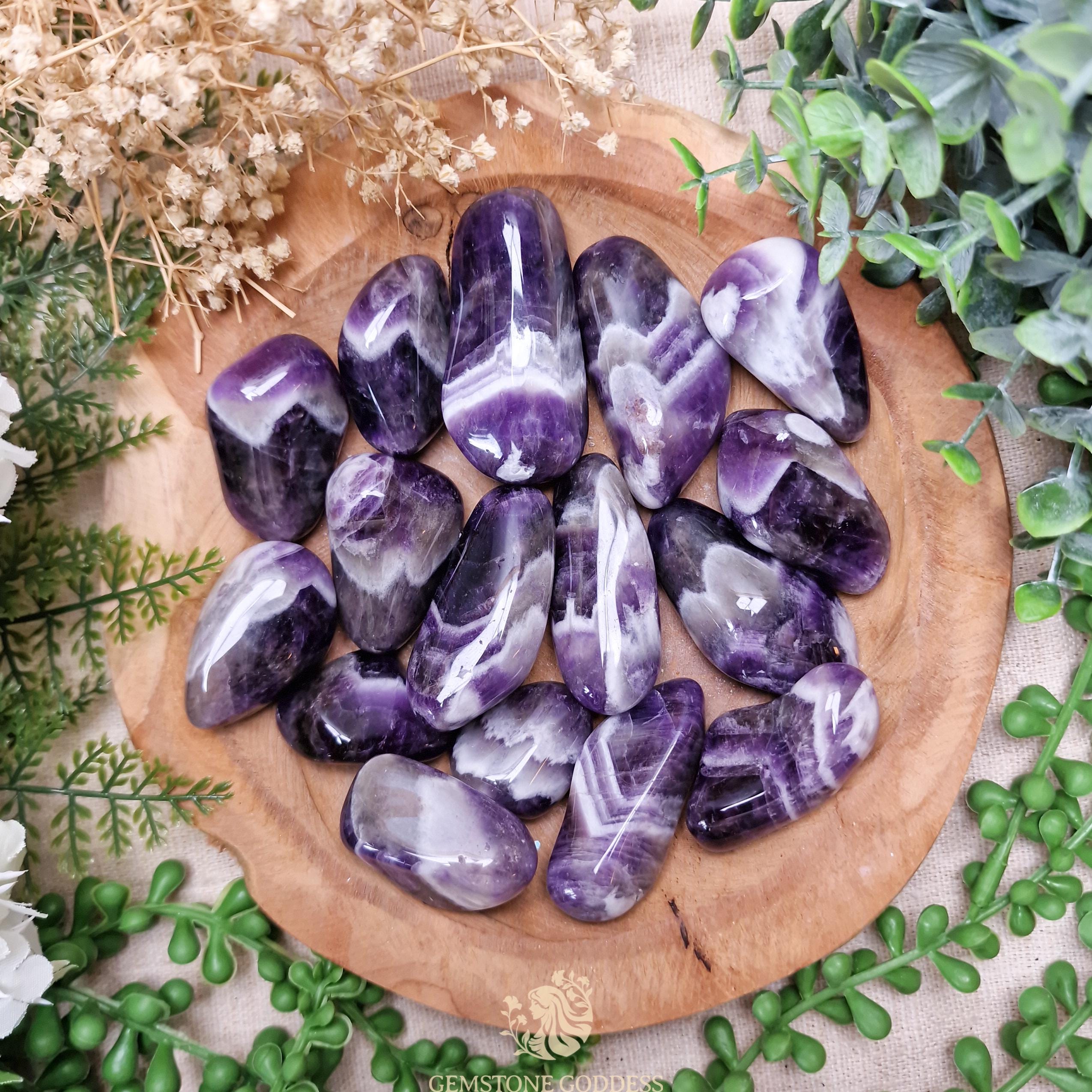 Gemstones 凛 Amegreen Tumbled Stone, Crystal Gemstone Polished Natural High
