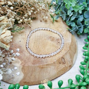 Clear Quartz Bracelet 4mm Healing Focus Energy Amplification Spiritual Crown Chakra High Quality Genuine Gemstone Crystal Jewelry Men Women