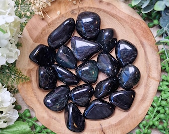 Velvet Obsidian Tumbled Stone, Crystal Gemstone Polished Natural High Quality Grade Mineral Rock Peacock Luster Silk Mexico Rainbow