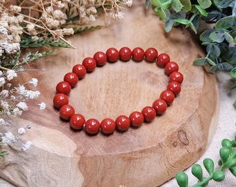 Red Jasper Bracelet 8mm | Strength Grounding Courage Vitality Protection Root Chakra High Quality Genuine Gemstone Crystal Jewelry Men Women