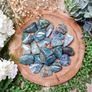 Copper Chalcedony Tumbled Stone, Crystal Gemstone Polished Natural High Quality Grade Mineral Rock Turkey Creativity Energy Flow Strength