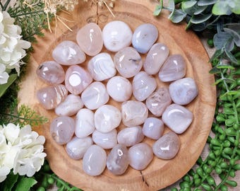 Pink Chalcedony Tumbled Stone, Crystal Gemstone Polished Natural High Quality Mineral Rock Love Kindness Peace Expression Emotional Balance