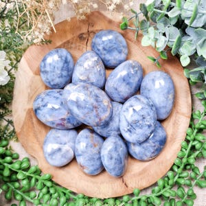 Merlinite XL Tumbled Stone | Palm Hand Big Large Tumbled Gemstone Crystal Rock Her Him Healing Abundance Spiritual Divine Connection
