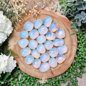 Opalite Tumbled Stone, Crystal Gemstone Polished Natural High Quality Grade Mineral Rock Calmness Intuition Emotional Clarity Energy Flow