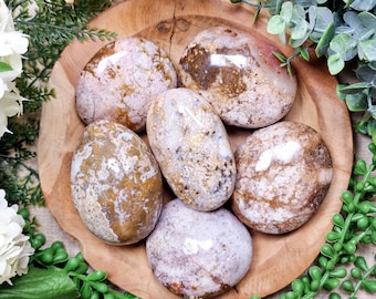 Morondavite Jasper Palm Stone | Hand Stone Big Large Tumbled Gemstone Crystal Rock Gift Her Him Protection Grounding Courage Personal Growth