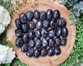 Arfvedsonite Tumbled Stone, Crystal Gemstone Polished Natural High Quality Mineral Rock Clarity Canada Spiritual Protection Manifestation