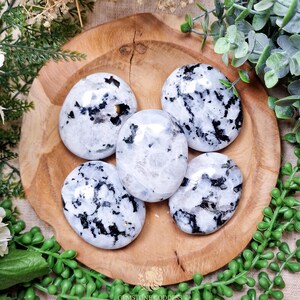 Rainbow Moonstone Palm Stone | Hand Stone Big Tumbled Large Gemstone Crystal Rock Gift Her Him | Balance Spiritual Awakening Divine Guidance