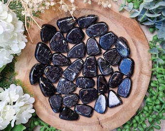 Nuummite Tumbled Stone, Crystal Gemstone Polished Natural High Quality Grade Mineral Rock Genuine Nuuk Greenland Master Ancestral Healing
