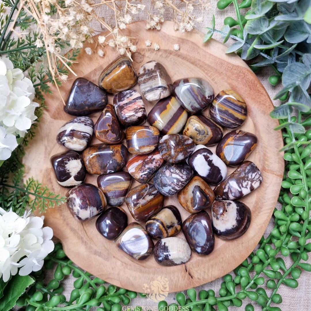 Nguni Jasper Tumbled Stone, Crystal Gemstone Polished Natural High