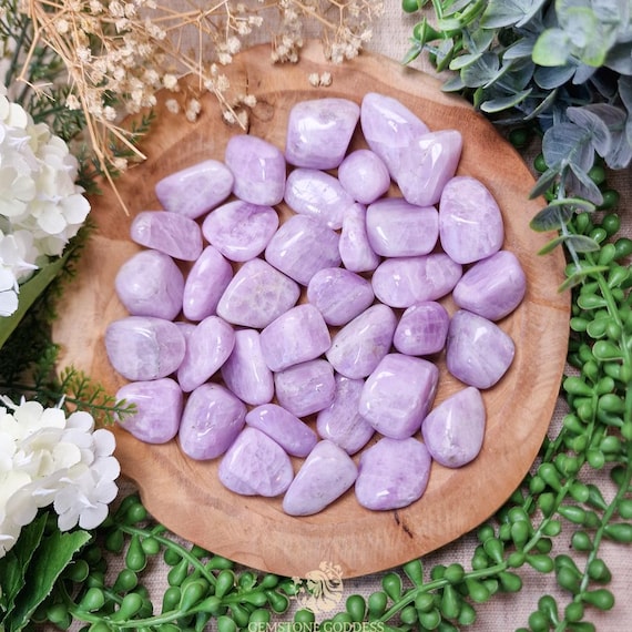 Kunzite Tumbled Stone, Crystal Gemstone Polished Natural High