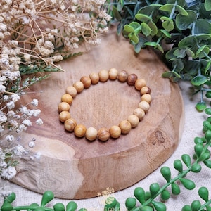 Palo Santo Bracelet 8mm | Purification Grounding Sacred Protection Root Crown Chakra High Quality Genuine Gemstone Crystal Jewelry Men Women