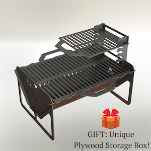Archivos DXF para fogatas y parrillas portátiles plegables: corte por plasma, chorro de agua y láser: diseño de fogatas para hacer uno mismo: descarga digital