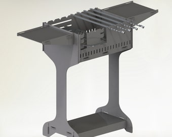 CNC Dxf Files, Plasma Dxf Files, Campfire Dxf Files, Plasma Cutting, Folding Grill, Folding Campfire, Camping, BBQ Dxf Files, Campfire