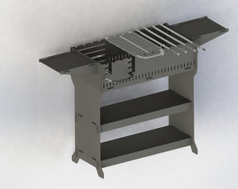 CNC Dxf Files, Plasma Dxf Files, Campfire Dxf Files, Plasma Cutting, Folding Grill, Folding Campfire, Camping, BBQ Dxf Files, Campfire