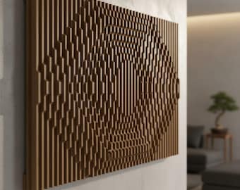 Parametric Wooden Wall Art - Modern Geometric CNC Files for Woodworking - Digital Download
