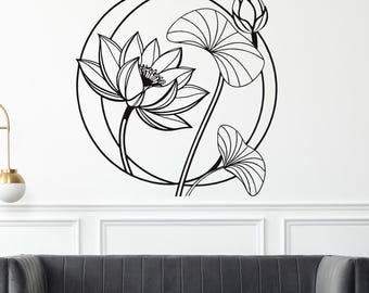 Lotus Flower Laser Cut File, Mandala Wall Art Design (Digital Download)