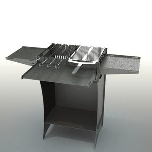 CNC 切断用 DXF ファイル - 折りたたみ式グリルとファイヤーピット セット - レーザー、プラズマ、ウォータージェット切断、DIY ファイヤーピット デザイン - デジタル ダウンロード