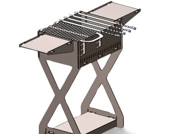 CNC Dxf Dateien,Plasma Dxf Dateien, Lagerfeuer Dxf Dateien,Plasma Schneiden, Klapp Grill, Klapp Lagerfeuer, Camping, BBQ Dxf Dateien, Lagerfeuer