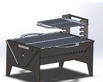 Fichiers Dxf CNC, Fichiers Dxf plasma, Fichiers Dxf pour feu de camp, Découpe plasma, Grille pliante, Feu de camp pliant, Camping, Fichiers Dxf pour barbecue, Feu de camp