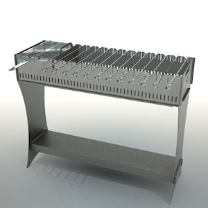 CNC 切断用 DXF ファイル - 折りたたみ式グリル & ファイヤーピット セット - レーザー、プラズマ、ウォータージェット - DIY 屋外調理 - デジタル ダウンロード