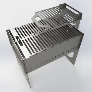 Tragbarer BBQ-Grill & Feuerstelle DXF-Dateien - Zusammenklappbares Design für Laser-, Wasserstrahl- und Laserschneiden - sofortiger digitaler Download