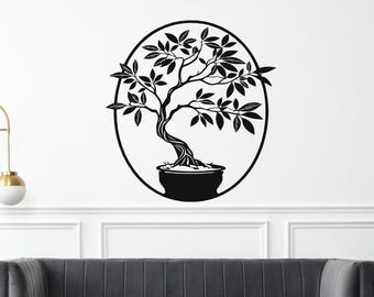 Potted Plant Laser Cut Wall Art Design (Digital Download)