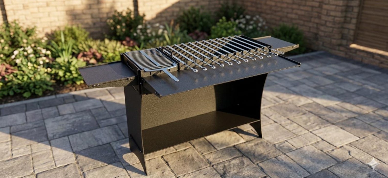 Collapsible BBQ Grill and Mangal DXF Files for Laser Cutting — Portable ...