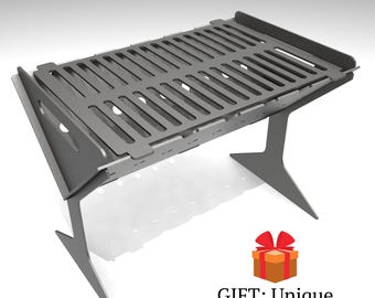Grill & Fire Pit CNC Design – DXF Files for Laser, Plasma, Waterjet – Foldable DIY Project