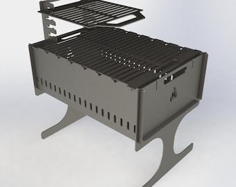 DIY Portable Grill & Fire Pit DXF Files - Collapsible Design for CNC Plasma Laser Cutting
