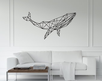 Whale DXF, DIY Whale Wall Art Decor – Vector File for Laser and Plasma Cutting