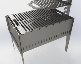 Collapsible Grill & Fire Pit DXF Files – DIY CNC Ready (Digital Download)