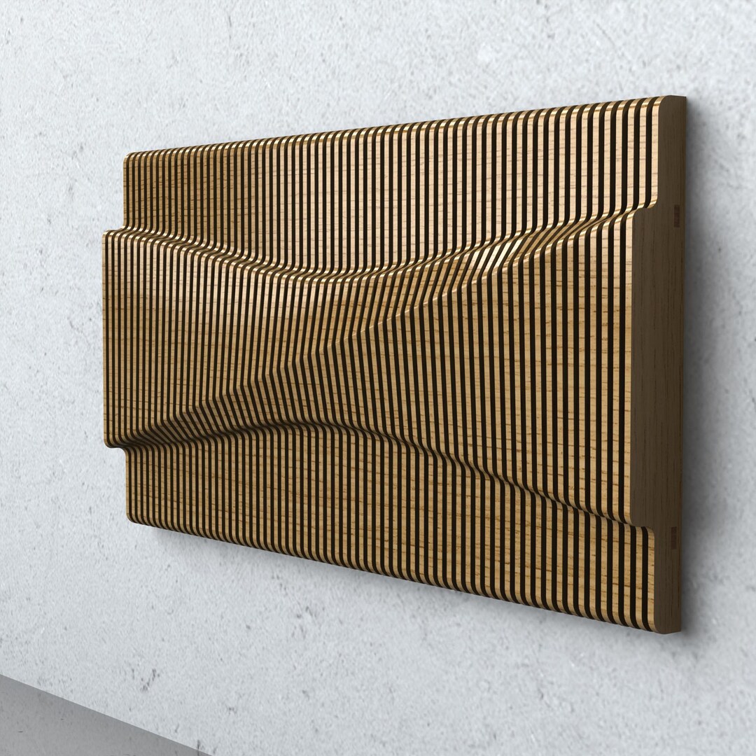 Parametric Wavy Wall Art DXF Files for CNC Router Abstract Wood Panel ...