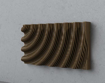 Parametric Wall Art CNC Files, Extra Wide 3D Slat Panel DXF for Laser Cut, Modern Office Decor Plan, CNC Router Files 18mm Plywood, 2286mm