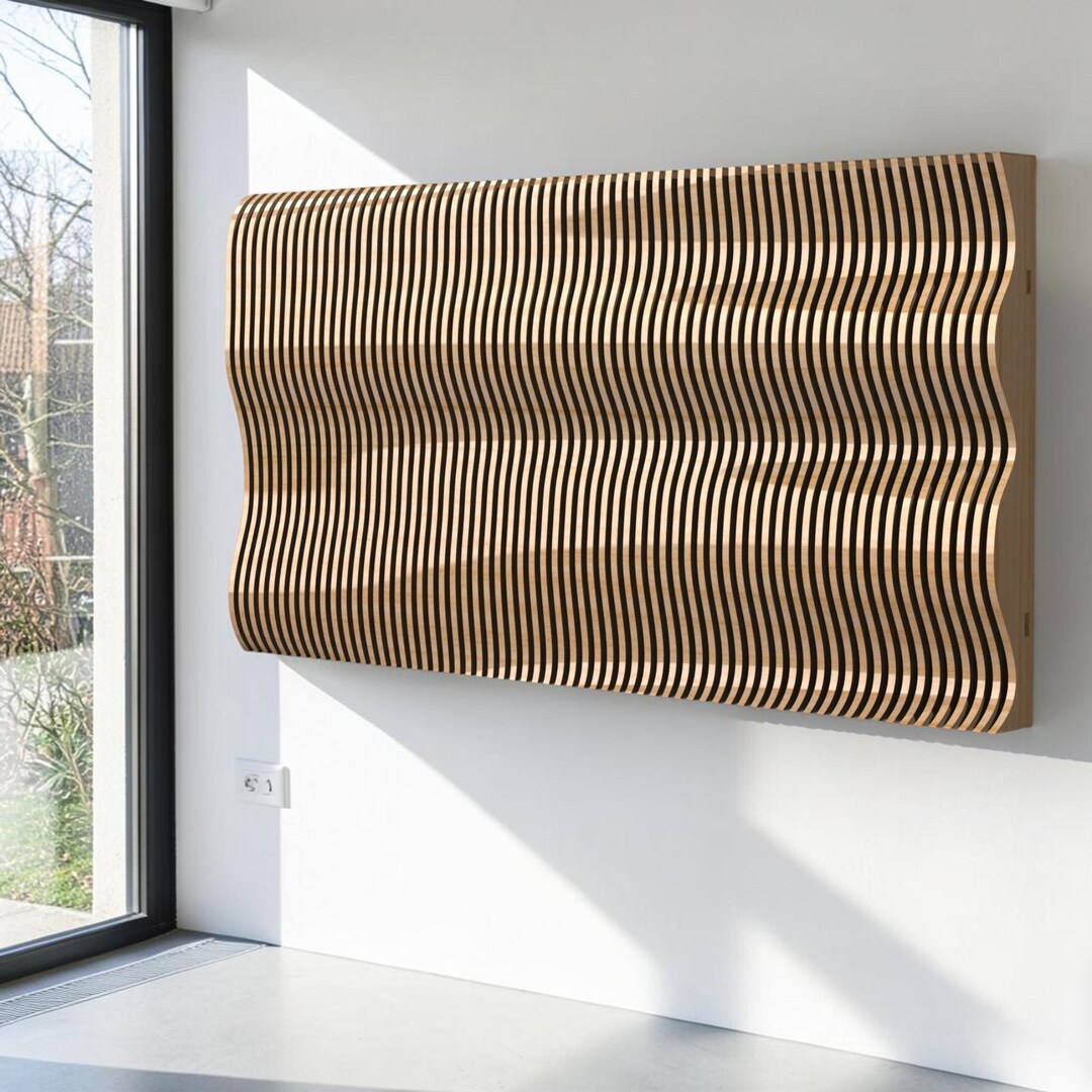 Parametric Wavy Wall Art CNC Files, 3D Wood Wave Panel DXF for Laser ...