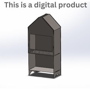 File DXF per camino esterno pieghevole e braciere - Taglio al plasma, a getto d'acqua, laser - Progettazione fai da te del braciere - Download digitale