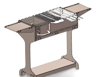 CNC Dxf Files, Plasma Dxf Files, Campfire Dxf Files, Plasma Cutting, Folding Grill, Folding Campfire, Camping, BBQ Dxf Files, Campfire